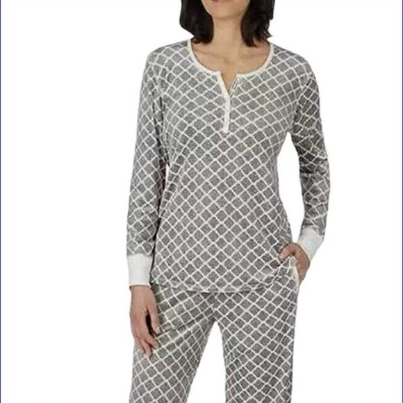 NAUTICA Silky Fleece 2-Piece Pajama Set V-Neck - Various Sizes / Patterns - EUC - Picture 10 of 13